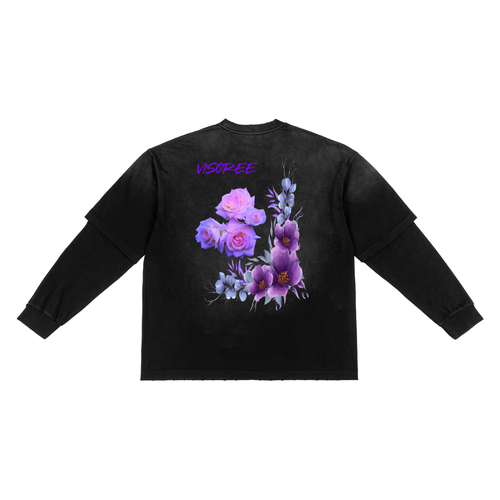 Sunfade Hand-Frayed Faux Two-Piece T-Shirt